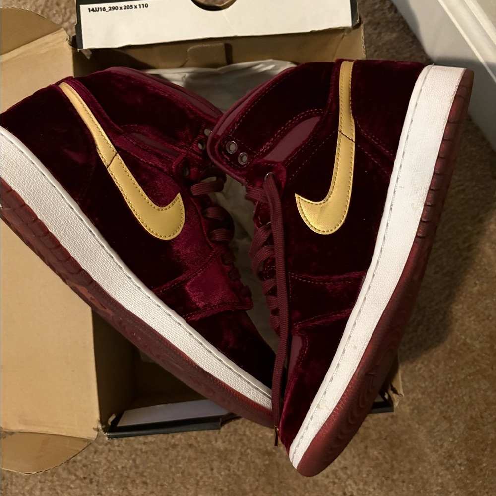 2016 Air Jordan 1 Heiress GG 'Velvet' High Night  Premium Sz 7Y